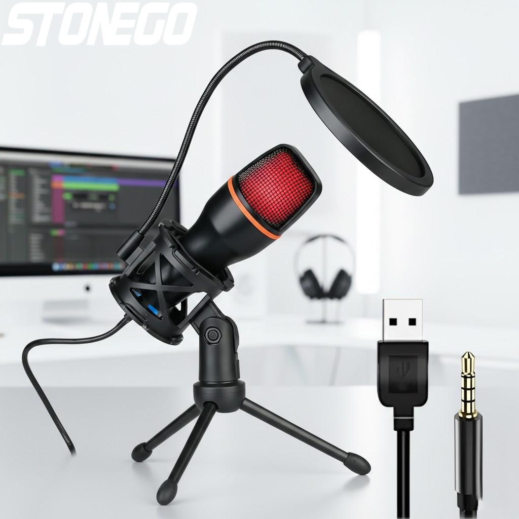 Pc Gaming Youtuber - Professional USB Condenser Microphone Kit with