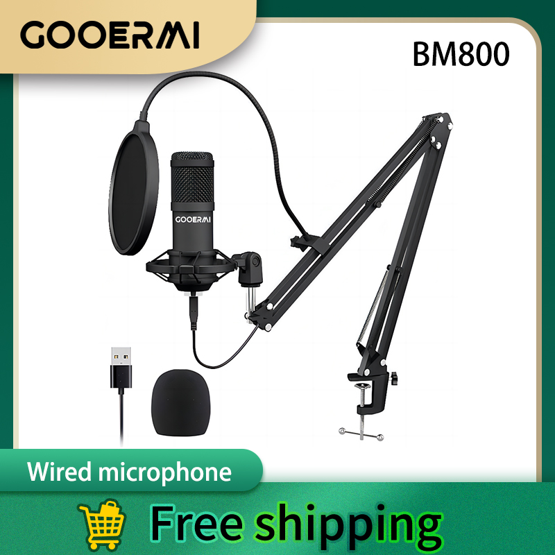 Pc Gaming Youtuber - GOOERMI BM800 Professional USB Condenser Microphone