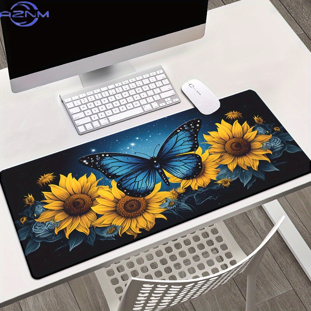 Pc Gaming Wallpaper - 1pc Butterfly Sunflower Stereo Creative Wallpaper
