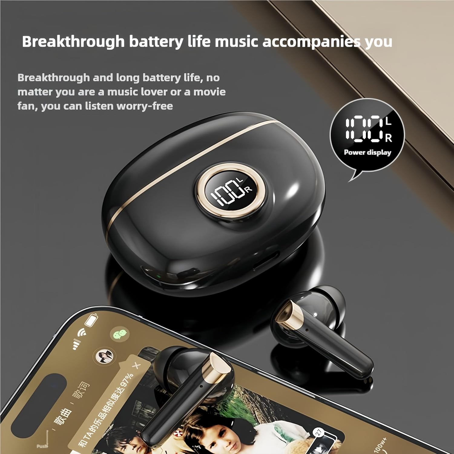 Pc Gaming Apple - In-ear TWS Bluetooth 5.4 earphones, HIFI+Dolby,