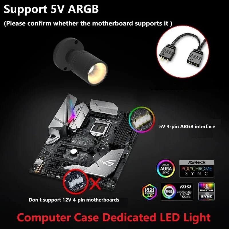 QITU 1W 3W ARGB 5V 3Pin Header - Pc Gaming Second 评论和价格