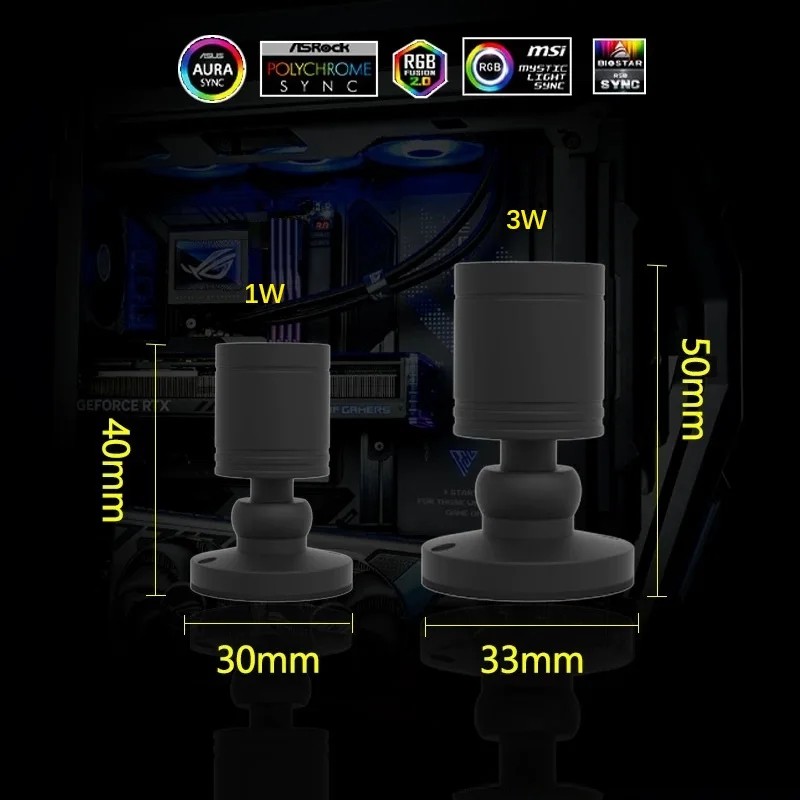 QITU 1W 3W ARGB 5V 3Pin Header - Pc Gaming Second 评论和价格