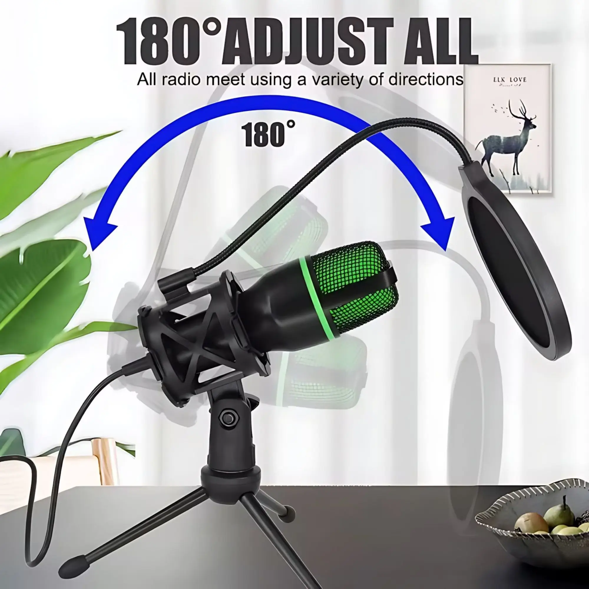 Professional USB Condenser Mic - Pc Gaming Youtuber 评论和价格