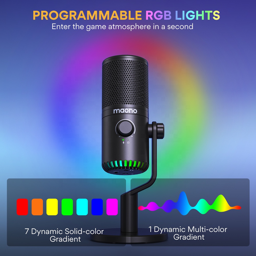 MAONO PC Programmable RGB Gami - Pc Gaming Youtuber 评论和价格