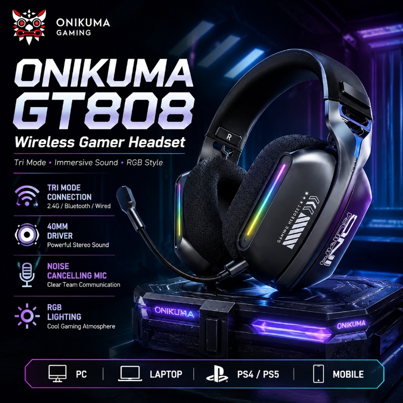 ONIKUMA GT808 Wireless Gaming  - Pc Gaming Apple 评论和价格