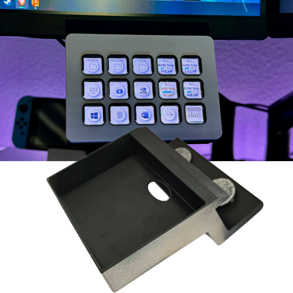 3D Printed Mount Under Monitor - Stream Deck 评论和价格
