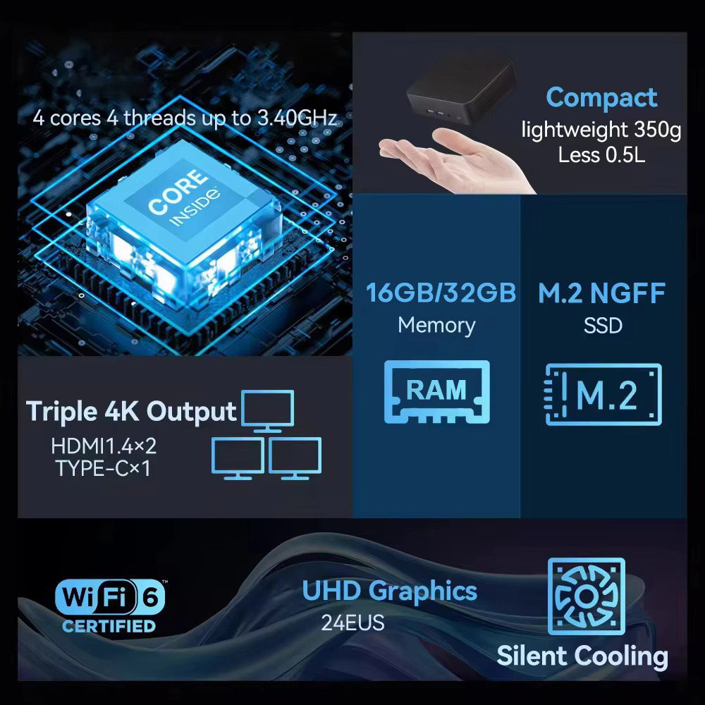 2026 Intel N150 Mini PC Protab - Pc Gaming Second 评论和价格