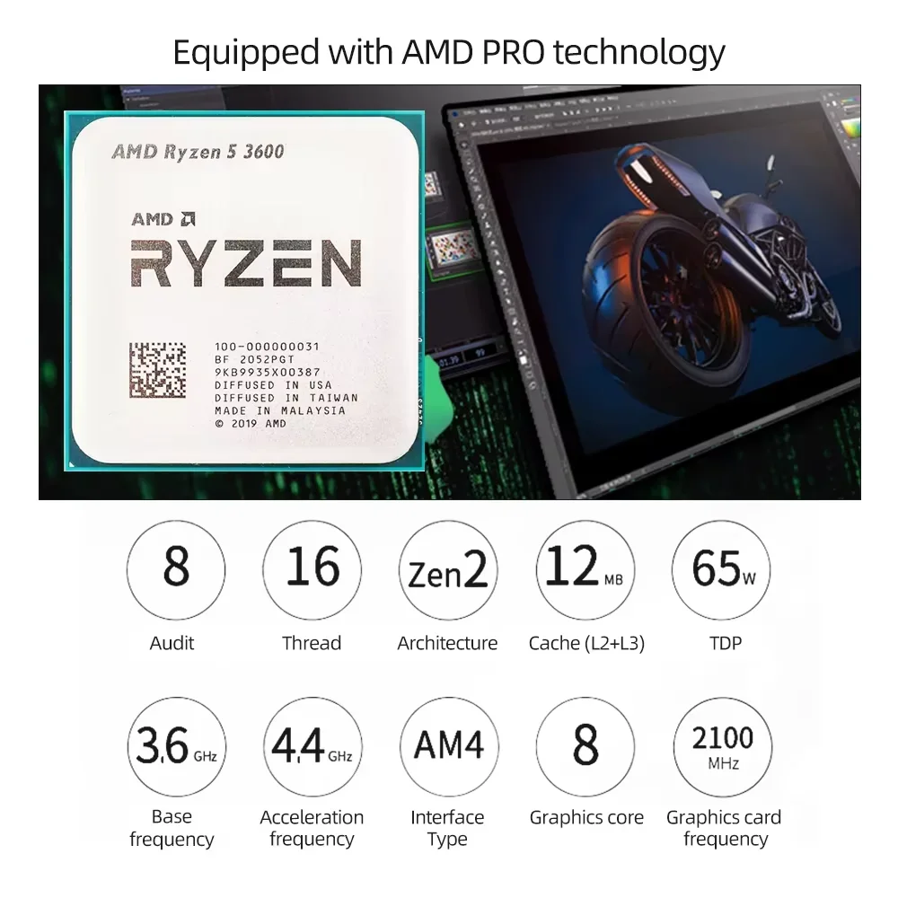 AMD Ryzen 5 3600 R5 3600 Deskt - Pc Gaming Ryzen 5 评论和价格