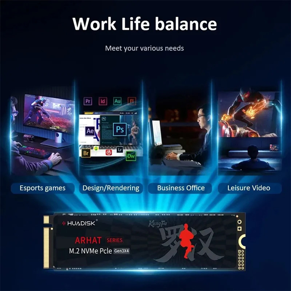 Huadisk SSD NVMe M2 1TB 512GB  - Pc Gaming Second 评论和价格