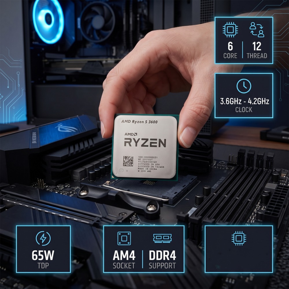 AMD Ryzen 5 3600 Desktop CPU 6 - Pc Gaming Ryzen 5 评论和价格