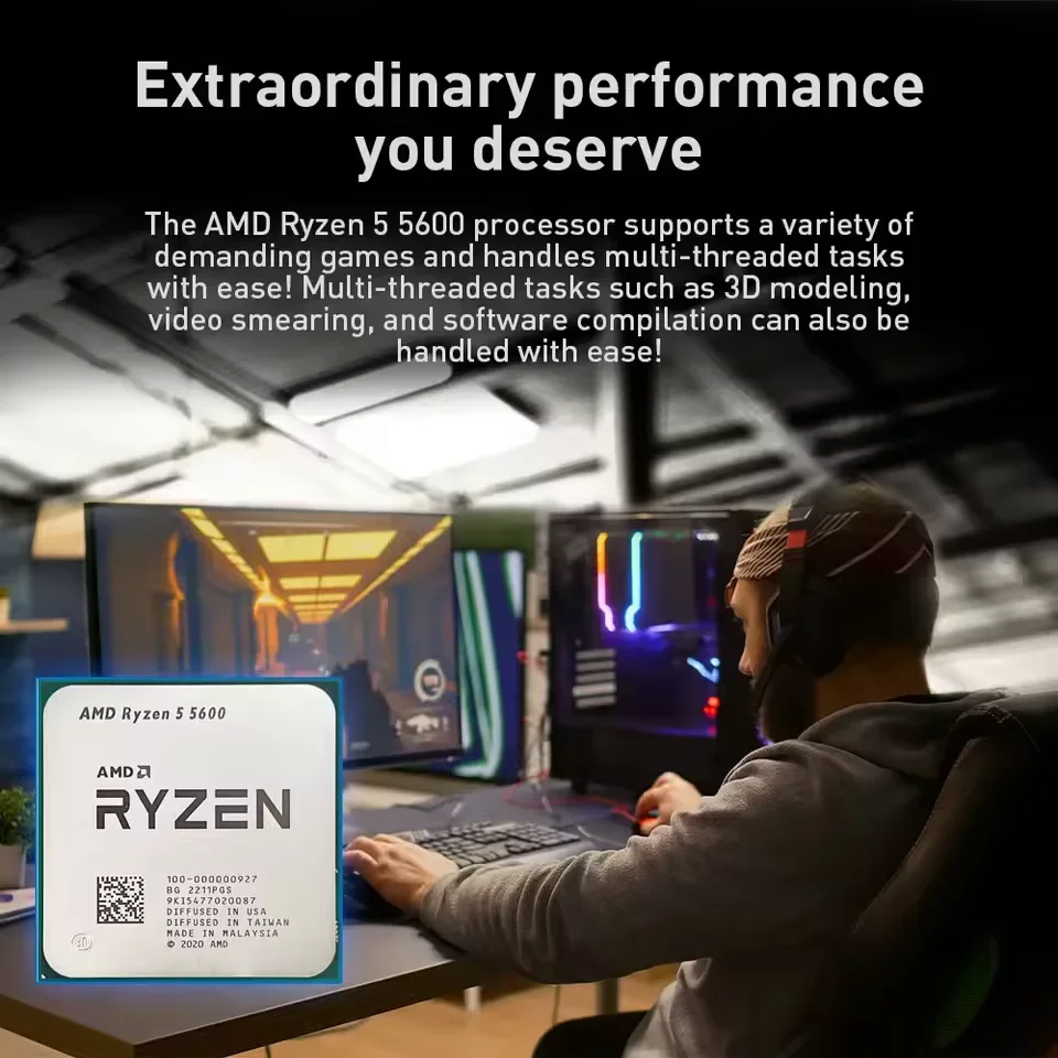 AMD Ryzen 5 5600 Processor AMD - Pc Gaming Ryzen 5 评论和价格