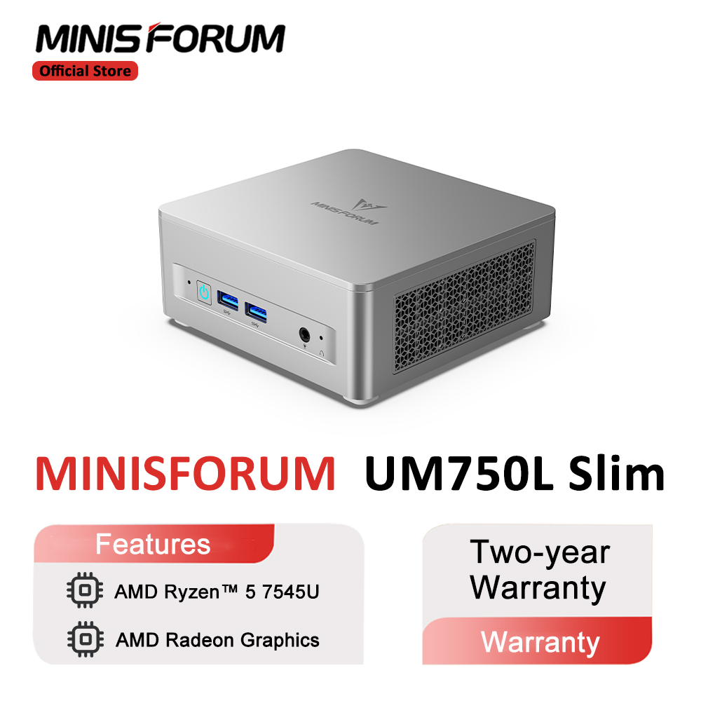 MINISFORUM Mini PC UM750L Slim - Pc Gaming Ryzen 5 评论和价格