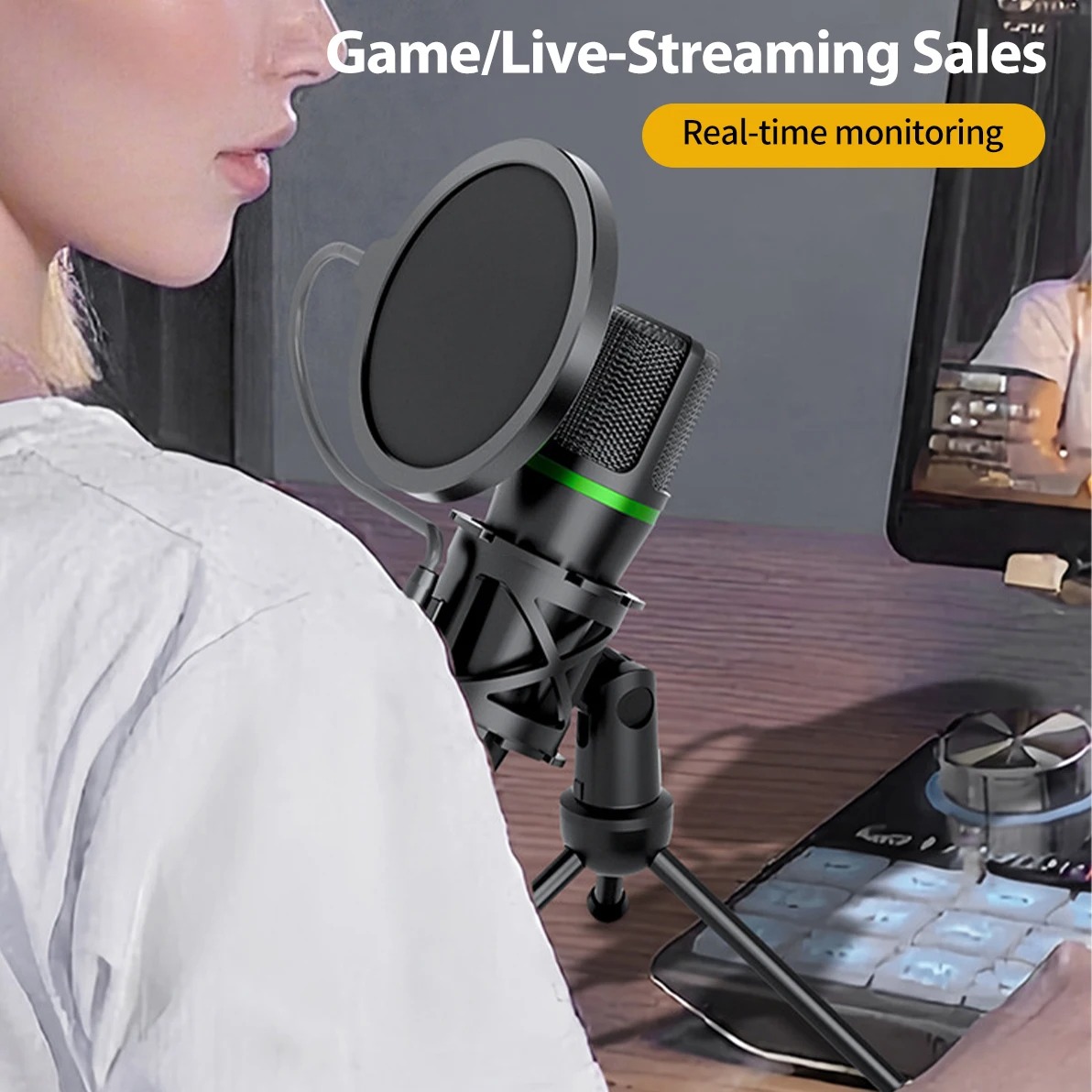 Professional Condenser Microph - Pc Gaming Youtuber 评论和价格